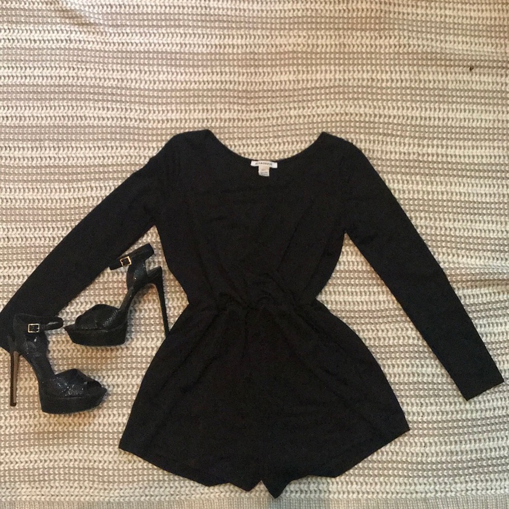 Black Long Sleeve Romper